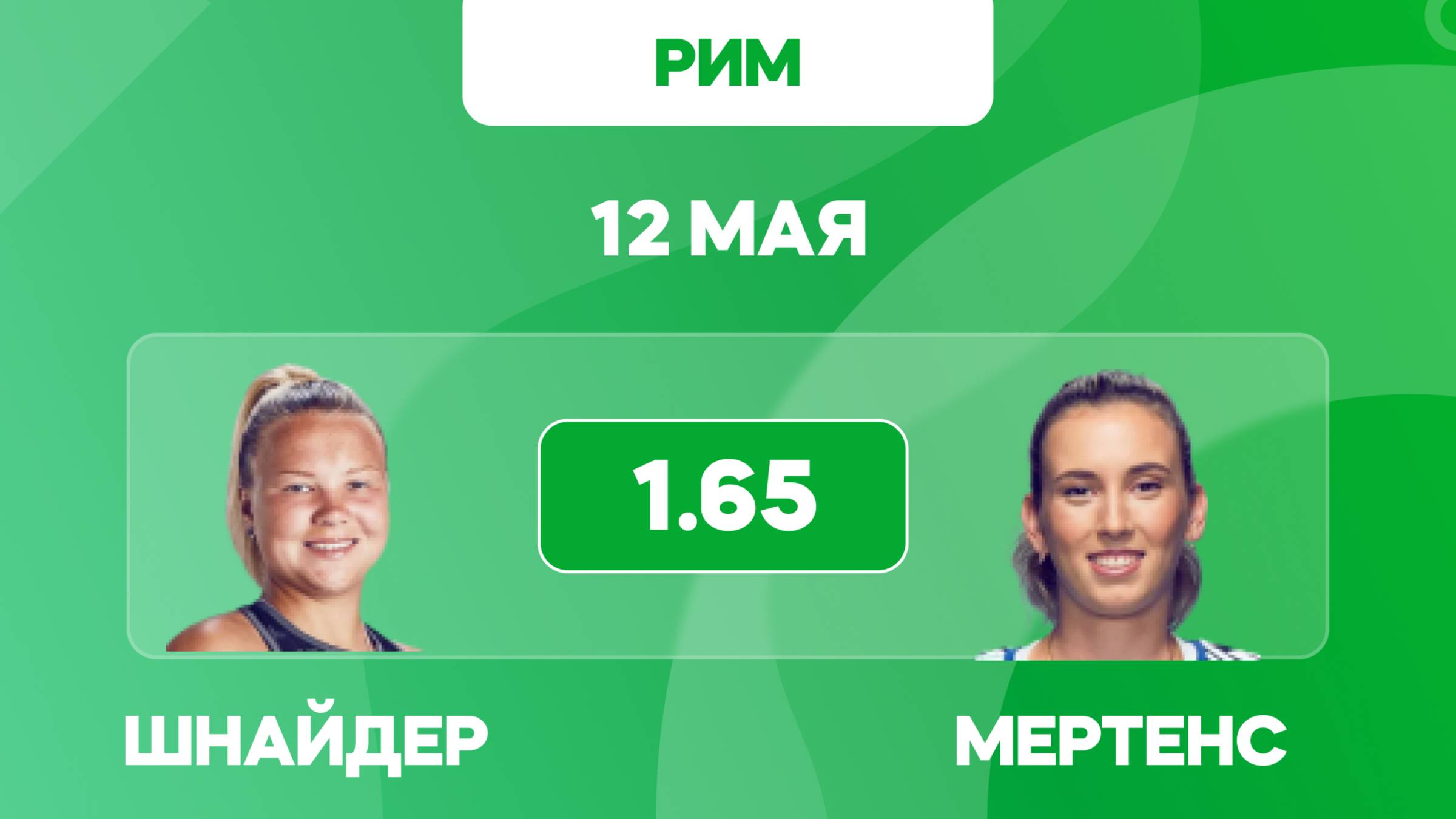 Шнайдер - Мертенс прогноз / Прогнозы на теннис 12 мая