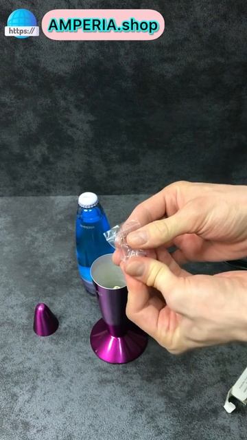 Распаковка Лава лампа Amperia Rocket Розовая/Синяя (35 см)