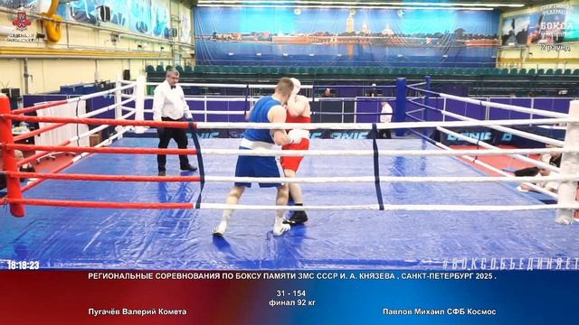 154 финал 92 кг Пугачёв Валерий Комета Павлов Михаил СФБ Космос
