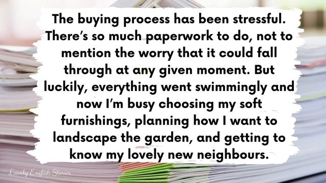 INTERMEDIATE ENGLISH STORY 🏘️The Property Ladder 🏘️B1 - B2   Level 4 - 5   BRITISH ENGLISH SUBTITL