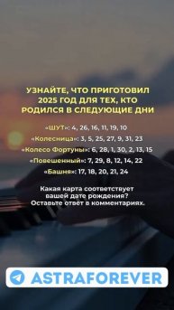 Что приготовил 2025 год для тех, кто родился в следующие