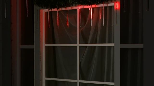 Гирлянда «Сосульки» 2.5 × 0.3 м, IP65, 192 LED, свечение красное