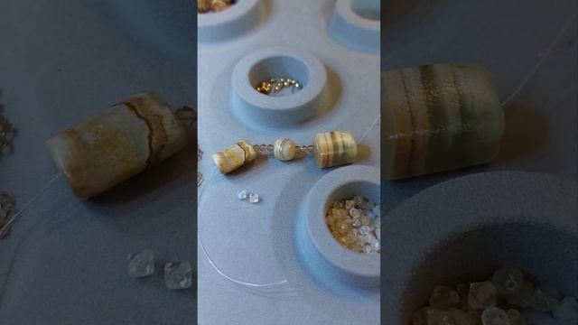 Пробую создать украшения из старого оникса