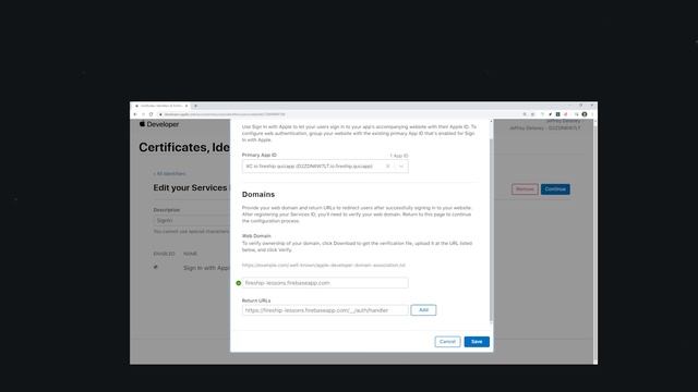 Sign in with Apple from a Firebase Web App