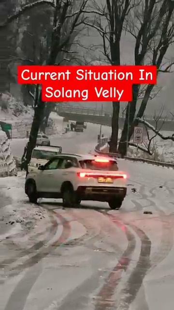 Current Situation In Solang Velly #solangvalley #snowfall #himachal #manali #shimla #trending #hp