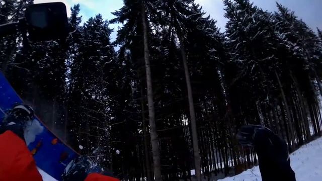 Snowboarding with GoPro Hero 9 - Max Lens Mod w/ Horizon Leveling Буковель 2021