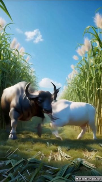 Cow farming with tractor 🚜 ｜ story of cow and buffalo #cow #ai #animals