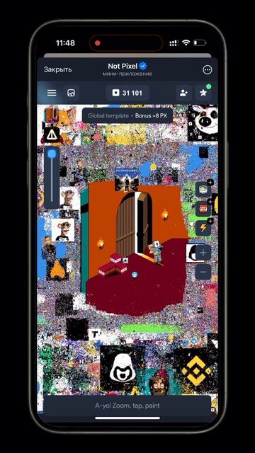 💎Новый шаблон в Not Pixel | Как быстро зарабатывать токен?