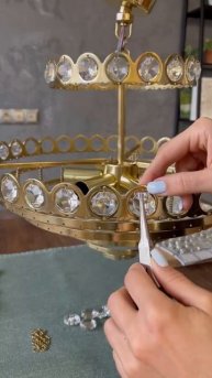 Реставрация советской люстры "Улей" \ Restoration of the Soviet chand