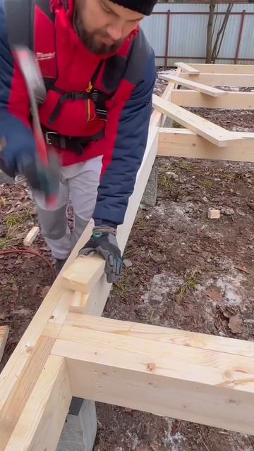 Обвязка свай #diy #construction #shorts #стройка