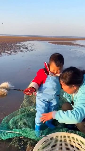 Amezing fishing with mother  #shortsvideo