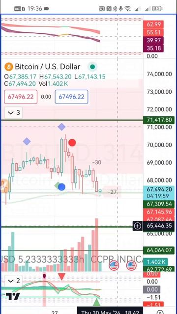 #btc обзор 29.05.2024 #crypto #trading #инвестиции #ai #ии  #биткойн #bitco