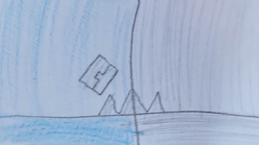 geometry dash, но она черно белая