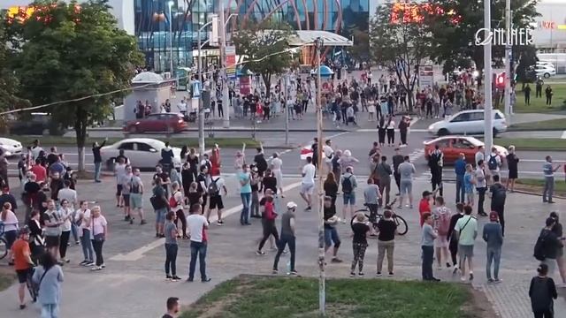 Минск, 10 августа  акция протеста в спальном районе