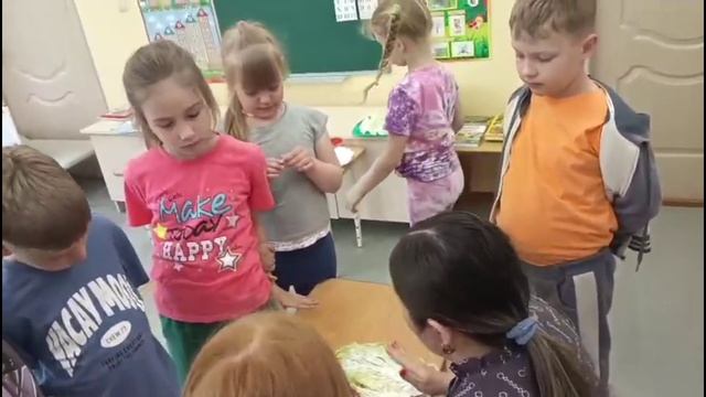 Симбаева МК_Зимний пейзаж капустным листом