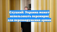 Слуцкий: Украина может использовать перемирие для перевооружения армии