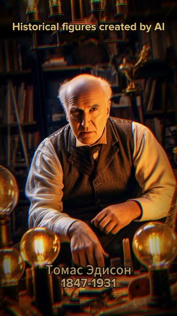 В этом видео я создал образ Томаса Эдисона с помощью и?