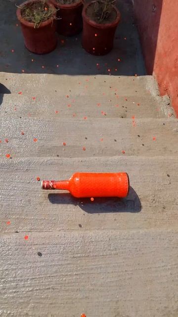Crushing Crunchy and Soft things 🎭 Breaking glass bottles on stairs ⚠️ #shorts #asmr #experiment