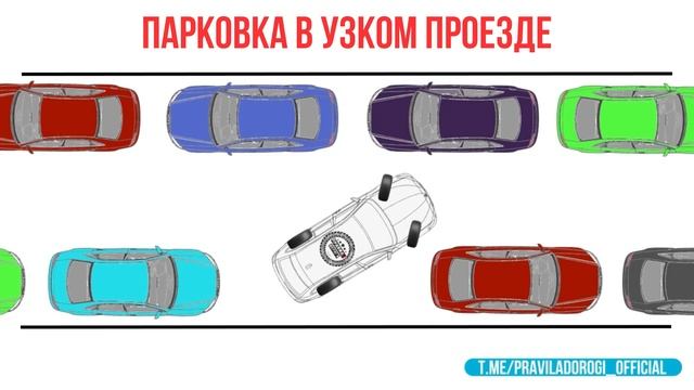 Параллельная парковка в узком проезде или в "коридоре