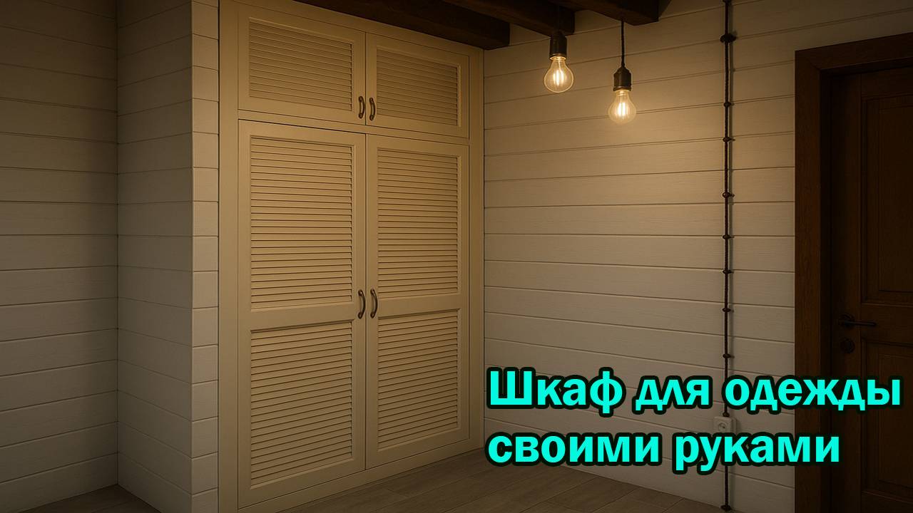 Шкаф для одежды из жалюзийных дверок