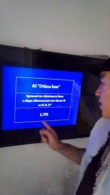 Удельный вес депозитов АО Отбасы банк на 01.01.25г #казахс