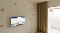 Комната, спальня, визуализация интерьера в блендер, room