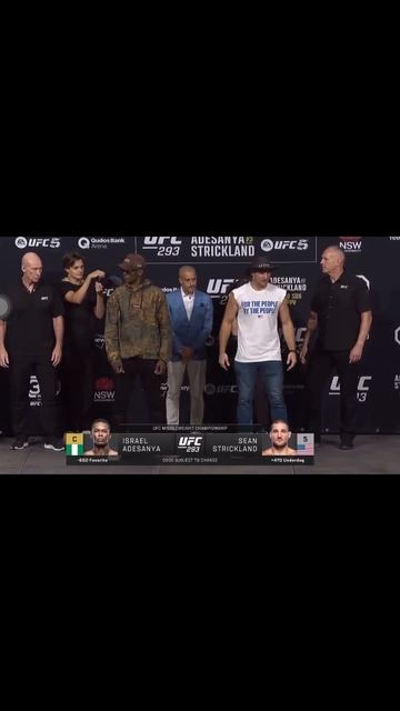 Адесанья Стрикленд битва взглядов #mma #ufc #мма #адесанья