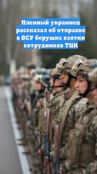 Пленный украинец рассказал об отправке в ВСУ берущих взятки сотрудников ТЦК