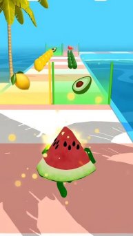 ENJOY SUMMER FRUIT 🍓 ON OCEAN BEACH LVL-04 #game #funnyvideo #어몽 #어몽어스