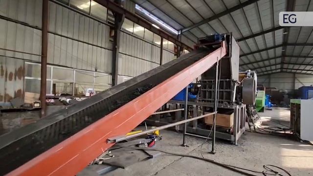 Роторная дробилка для переработки изношенных шин KL-1200