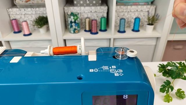 Janome TS1115. Намотка нити на шпульку