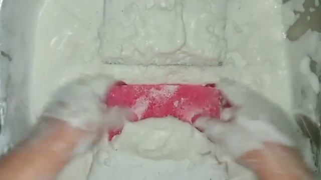 ASMR 🤍/Soaked Bleaching Soap/Laundry powder/Sponges/Rinsing/Размокшее мыло/Поро
