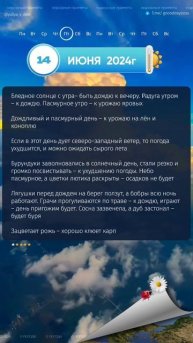 Какая погода сегодня 14.06.2024 по народному календарю. #по