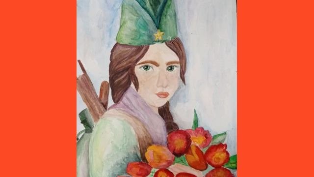 С Днем Победы  от  Учащиеся художественного отделения, преп.Муратова А.В. и Синицына Ю.П.