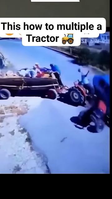 Friday, he is in a rush lol #funny #dangerous #tractor #farmer #wow #accident #lives #humor #viral