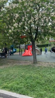 Огромное количество детей на площадке на набережной
Мирного неба нашему Донецку ❤️