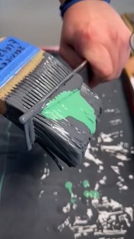Easy way to clean paint brushes after use #shorts