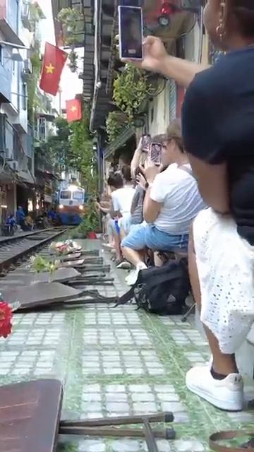Experience the Thrill of Hanoi Train Street Vietnam September 2023 #hanoi #vietnam #shorts  #travel