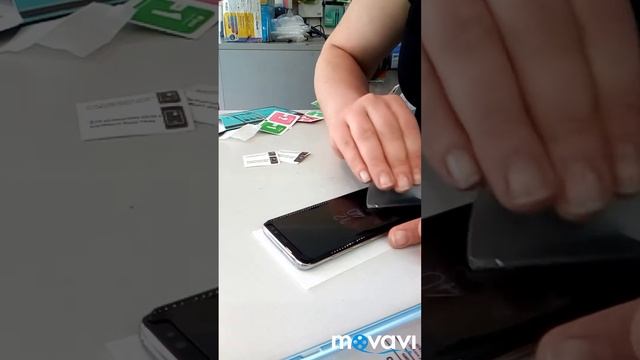 #Поклейка Full Grill стекло на s 8samsung