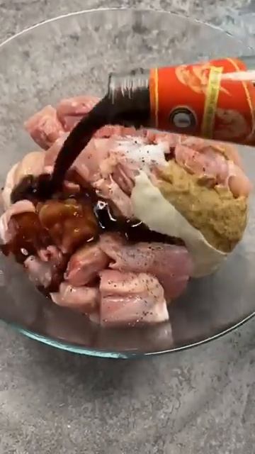 Шашлык в духовке с картошкой по-деревенски 👌 #вкуснои