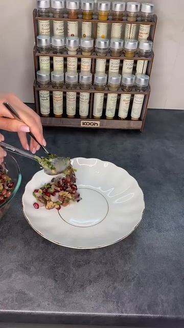 Очень вкусный салат с фасолью и гранатом!🔥#рекоменда?