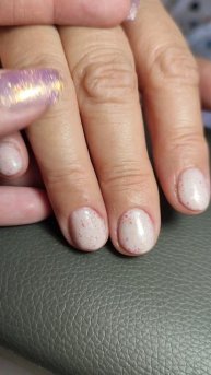 Маникюр на короткие ногти 🌸