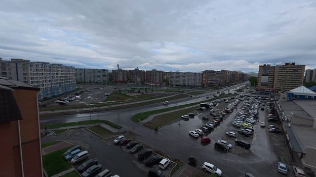Абакан, вид сверху на Кирова/Некрасова. Таймлапс