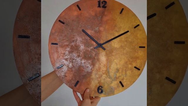 Настенные часы 40 см с арт - патиной
