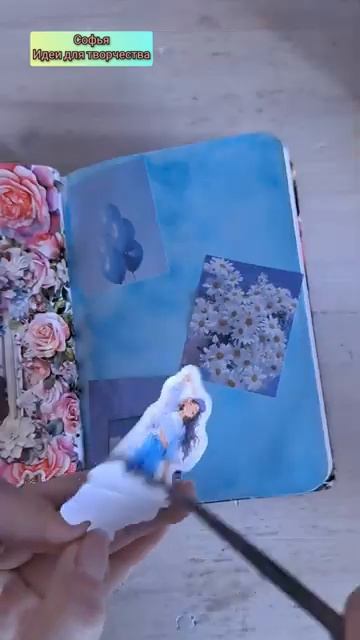 ASMR🩵 SCRAPBOOK JOURNAL WITH ME 🩵