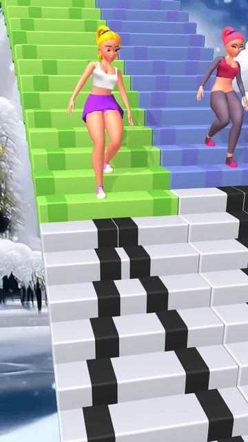 Dance Stairs Race Thrills W 💃 #fanny #viralshort👆 @rmigamerz @fyfacs 👩❤️👩 Lv_99999 #games