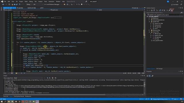[Курс «Renga API»] Практика. Экспорт геометрии и материалов в nwc