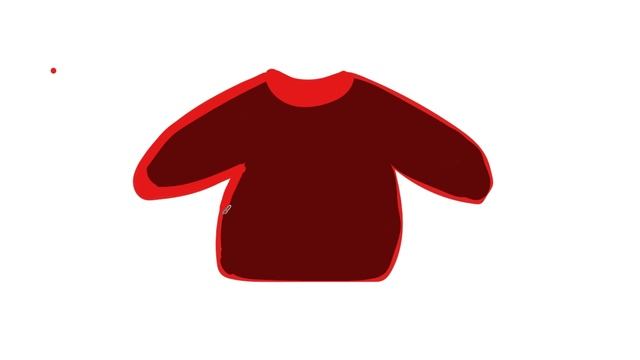 Рисуем красный свитер часть 41