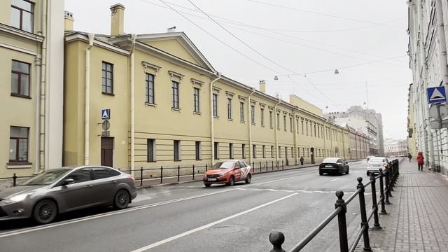 От проспекта Чернышевского до Литейного проспекта по Шпалерной улице в Петербурге