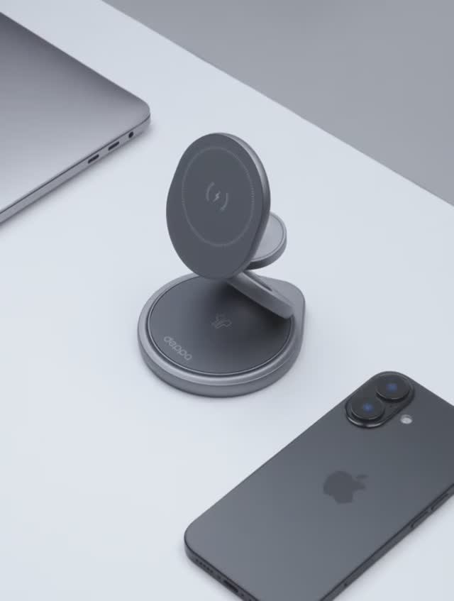 Беспроводная зарядная станция 3 в 1 MagSafe Rotation 22Вт от Deppa, 23161